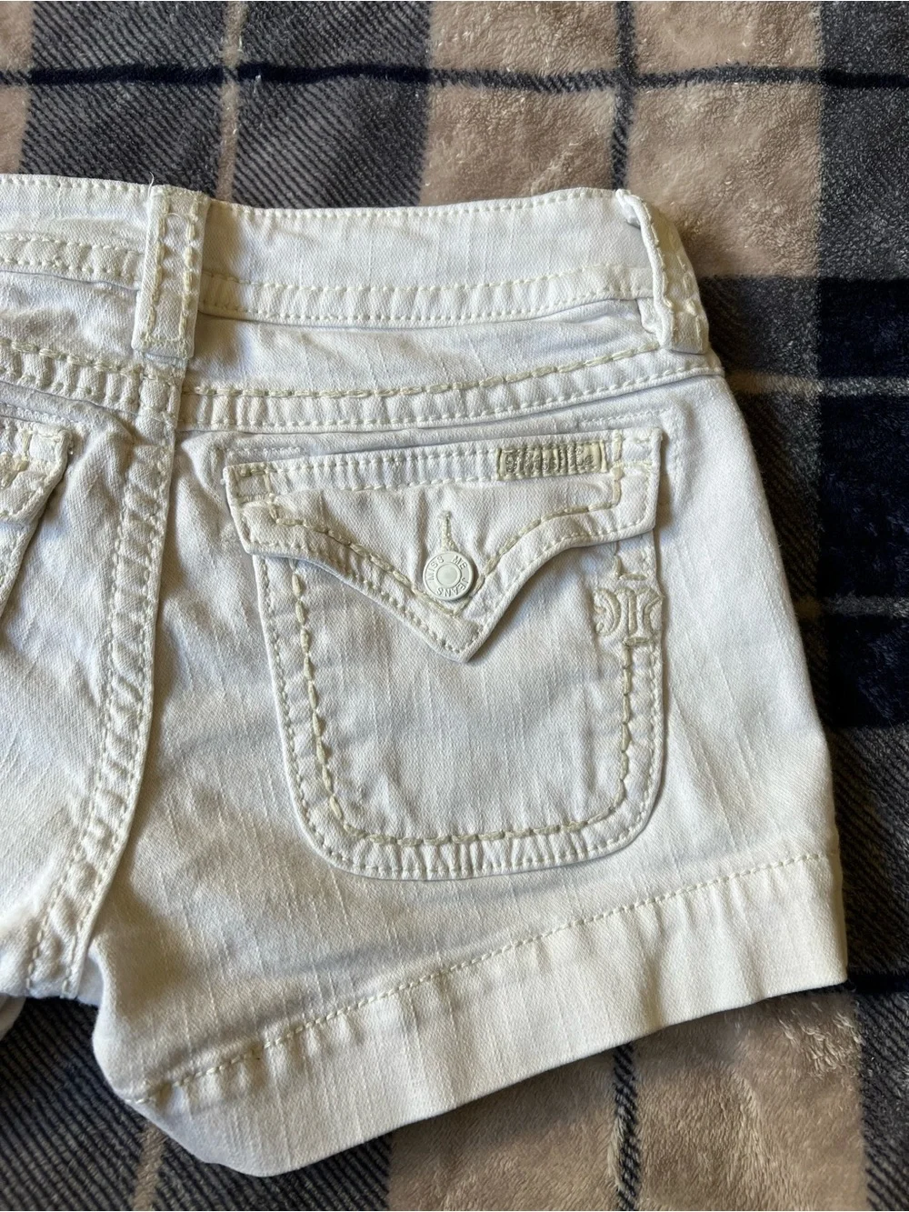 Miss Me White Denim Jean Shorts